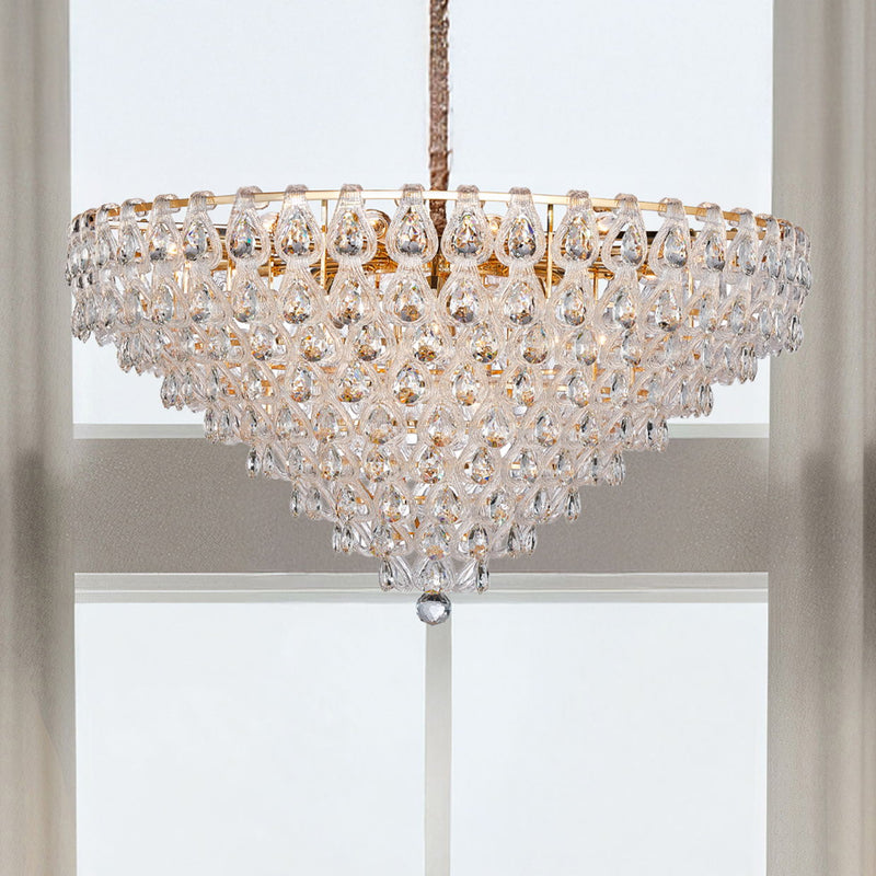 Michael Amini Lighting - Gala 28-Light Round LED Chandelier - Gold