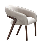 Houston - Vanity Chair - Porcini / Walnut - R&R Furniture Gallery (Fountain Valley, CA)
