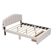 Upholstered Platform Bed With Drawer - R&R Furniture Gallery (Fountain Valley, CA)