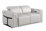 1126 - Top Grain Power Reclining Italian Leather Loveseat - R&R Furniture Gallery (Fountain Valley, CA)