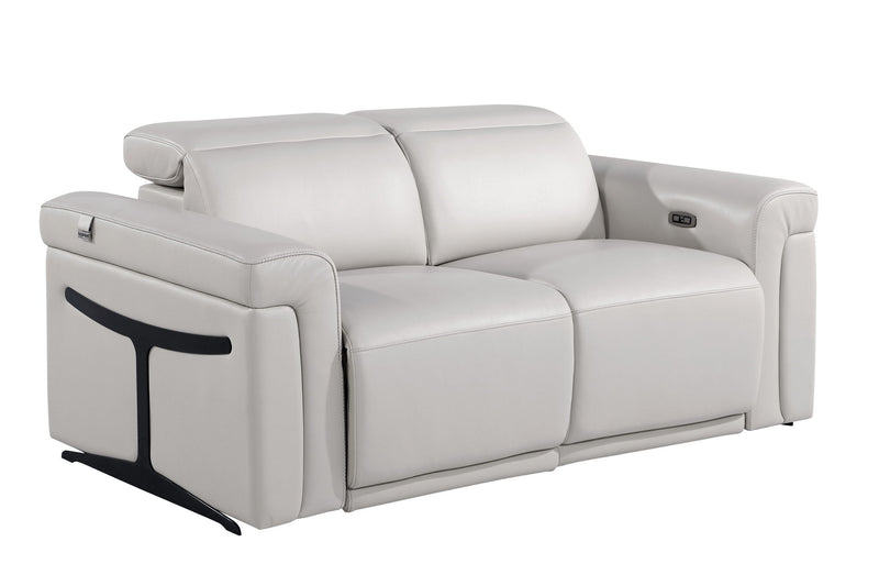 1126 - Top Grain Power Reclining Italian Leather Loveseat - R&R Furniture Gallery (Fountain Valley, CA)