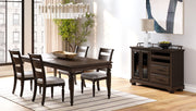 Upholstered Seat Ladderback Side Chair (Set of 2) - Coffee - R&R Furniture Gallery (Fountain Valley, CA)