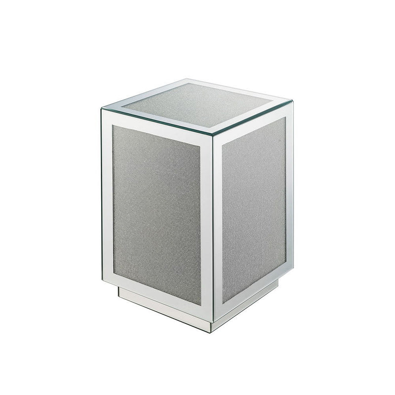 Noralie - 20" Accent Table - Mirrored, Faux Diamonds - R&R Furniture Gallery (Fountain Valley, CA)