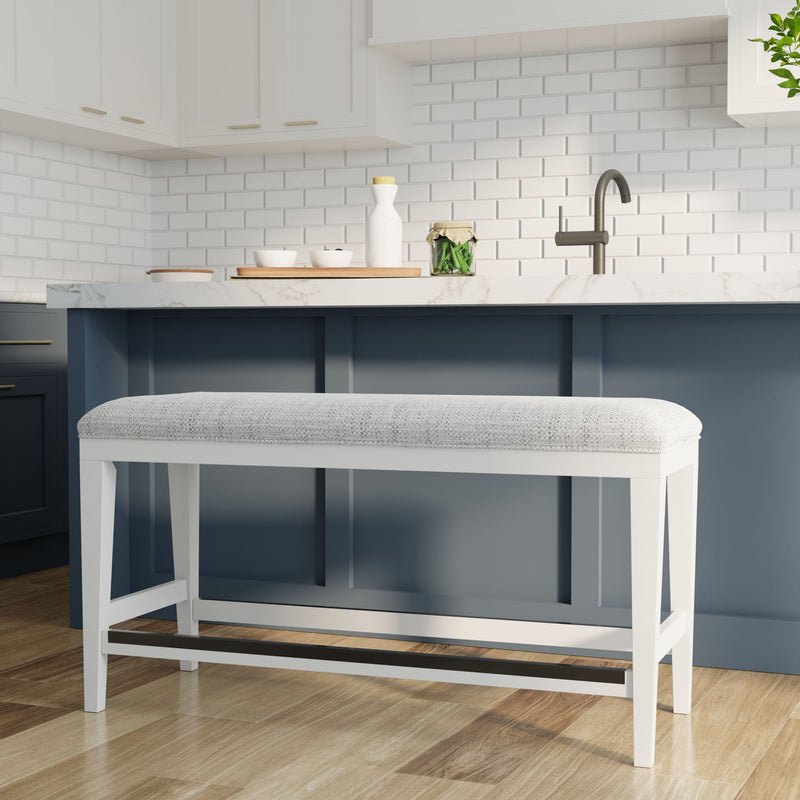 Americana Modern Dining - Upholstered Counter Bench - Cotton - R&R Furniture Gallery (Fountain Valley, CA)