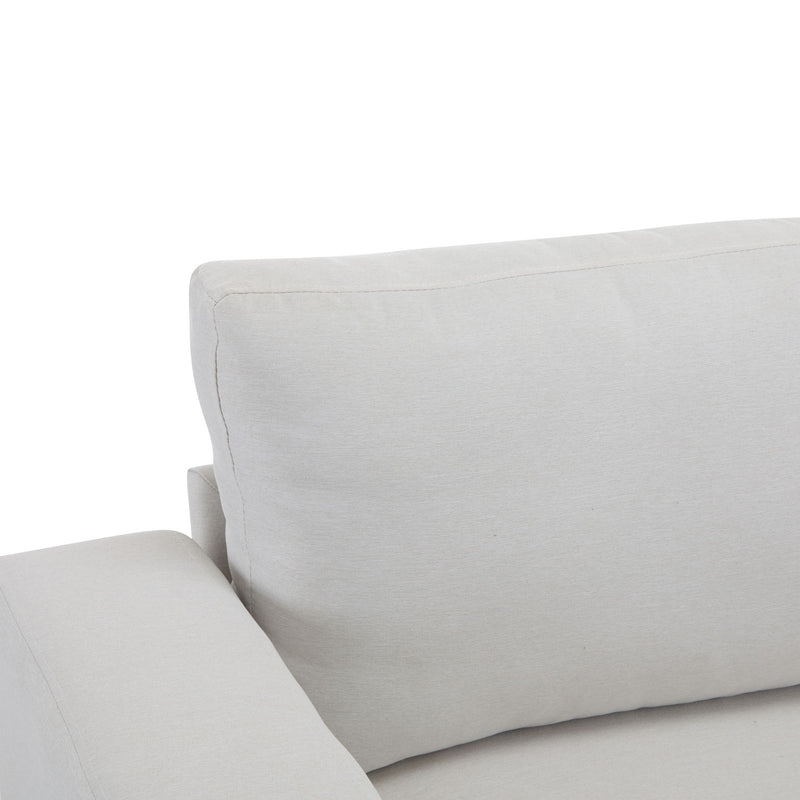 Modern Square Arm Sofa With Soft Fabric Upholstery, Deep Cushions - R&R Furniture Gallery (Fountain Valley, CA)