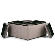 Avalon - Square Coffee Table, Storage Ottoman - R&R Furniture Gallery (Fountain Valley, CA)
