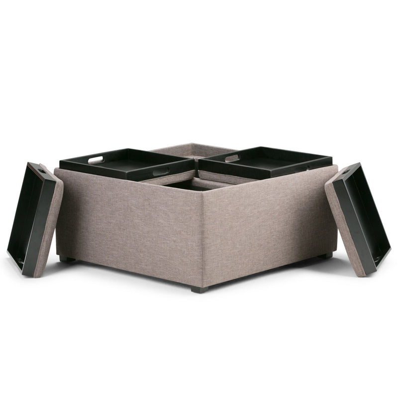 Avalon - Square Coffee Table, Storage Ottoman - R&R Furniture Gallery (Fountain Valley, CA)