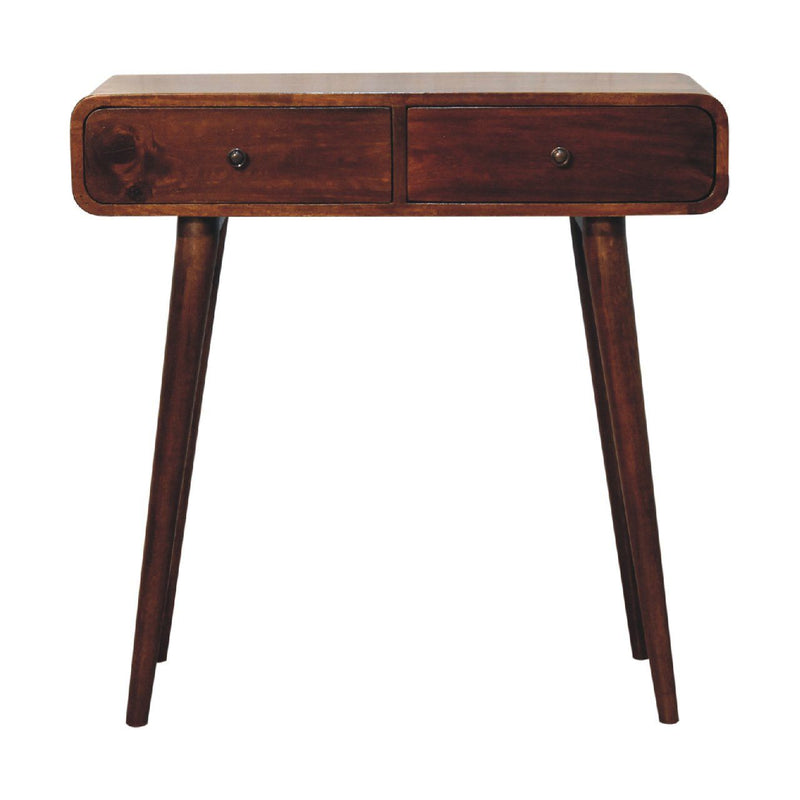Curved Hallway Table - Chestnut - R&R Furniture Gallery (Fountain Valley, CA)