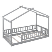 Bed House Bed Frame With Fence - R&R Furniture Gallery (Fountain Valley, CA)