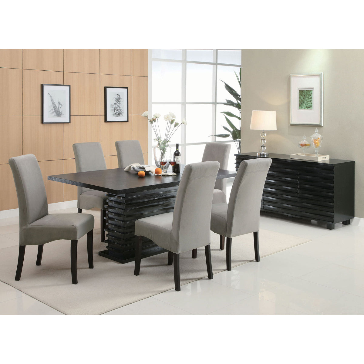 Monette - 3 Drawer Server Sideboard - Black