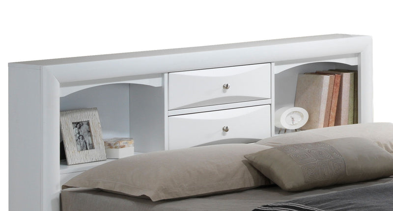 Modern Design Storage Bed With Bookcase Headboard - R&R Furniture Gallery (Fountain Valley, CA)