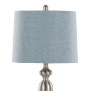 Lumi Source Ashland contemporary table lamp set with two modern ceramic lamps featuring sleek bases and fabric shades.