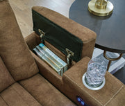 Wolfridge - Power Reclining Sofa With Adj Headrest - Brindle - R&R Furniture Gallery (Fountain Valley, CA)