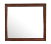Glory Furniture Marilla mirror with a sleek rectangular frame, reflecting a modern interior, perfect for contemporary home decor.