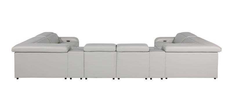 1116 - 8-Piece U-Shaped Sectional Sofa In With 2 Power Recliners & Power Headrests