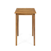 Outdoor Minimalist Acacia Wood Square Bar Table - R&R Furniture Gallery (Fountain Valley, CA)
