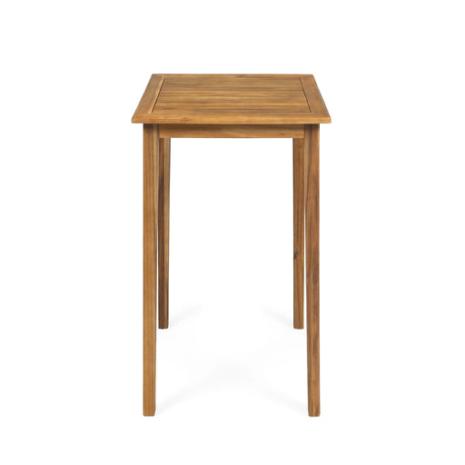 Outdoor Minimalist Acacia Wood Square Bar Table - R&R Furniture Gallery (Fountain Valley, CA)