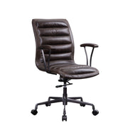 Zooey - Office Chair - Distress Chocolate Top Grain Leather - R&R Furniture Gallery (Fountain Valley, CA)