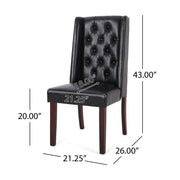 Noble House tufted dining chair with high back design, featuring elegant upholstery and tufted detailing in a set of chair sets.