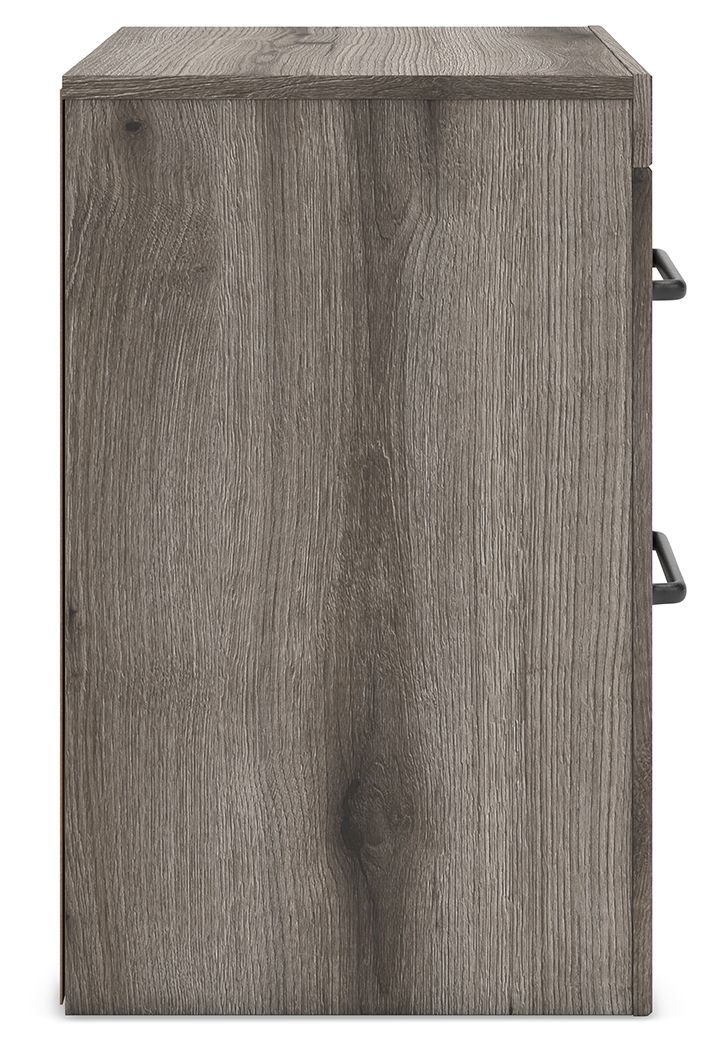 Graystorm - Two Drawer Night Stand - Brown Gray - R&R Furniture Gallery (Fountain Valley, CA)