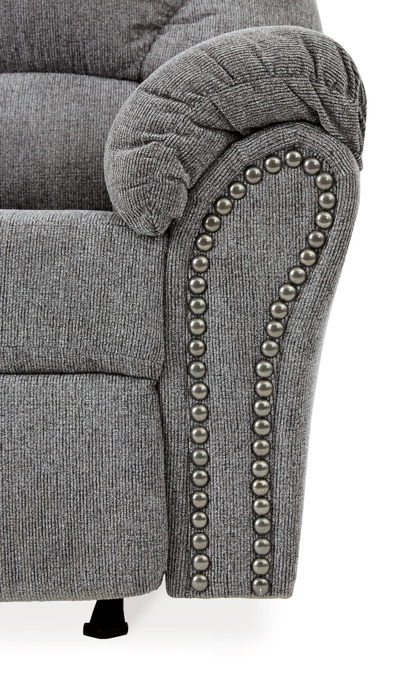Allmaxx - Rocker Recliner - Pewter - R&R Furniture Gallery (Fountain Valley, CA)