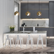 Rayne - Curved Back Metal Stool (Set of 2) - R&R Furniture Gallery (Fountain Valley, CA)
