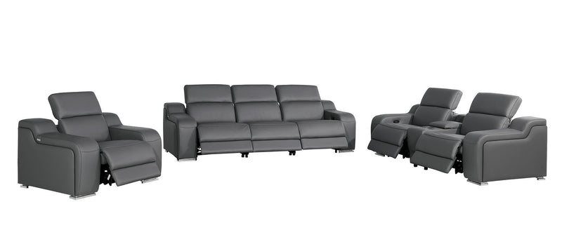 1116 - 7-Piece Modular Power Reclining Sofa, Loveseat & Chair Set In With 6 Power Recliners & Power Headrests