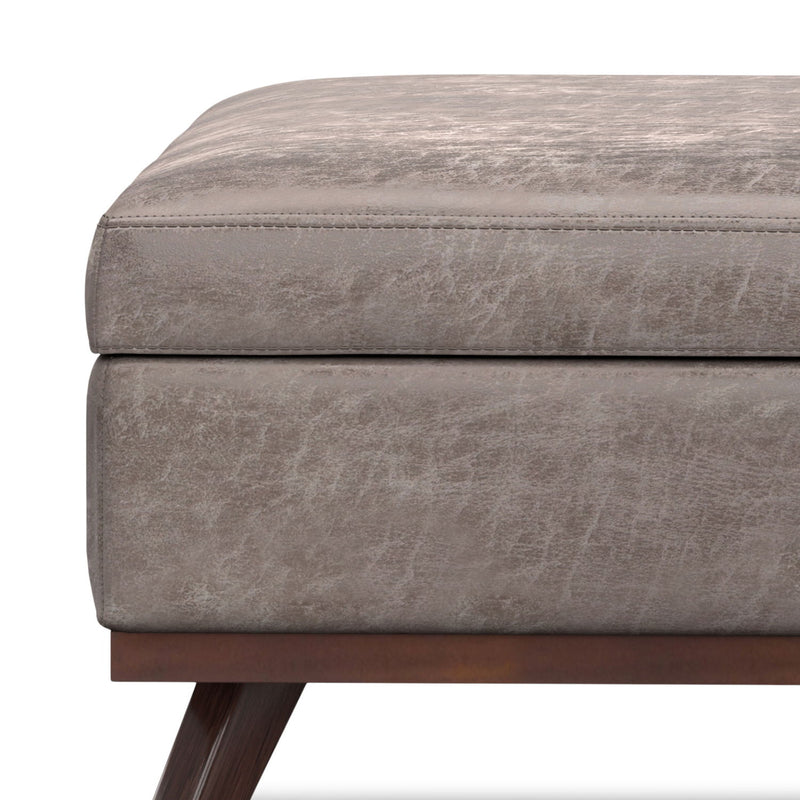 Owen - Multifunctional Square Coffee Table Storage Ottoman - R&R Furniture Gallery (Fountain Valley, CA)