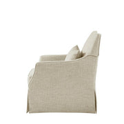Traditional Design London Skirted Swivel Chair - R&R Furniture Gallery (Fountain Valley, CA)
