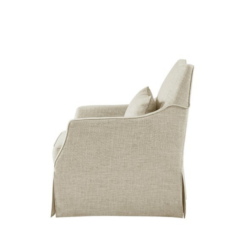 Traditional Design London Skirted Swivel Chair - R&R Furniture Gallery (Fountain Valley, CA)