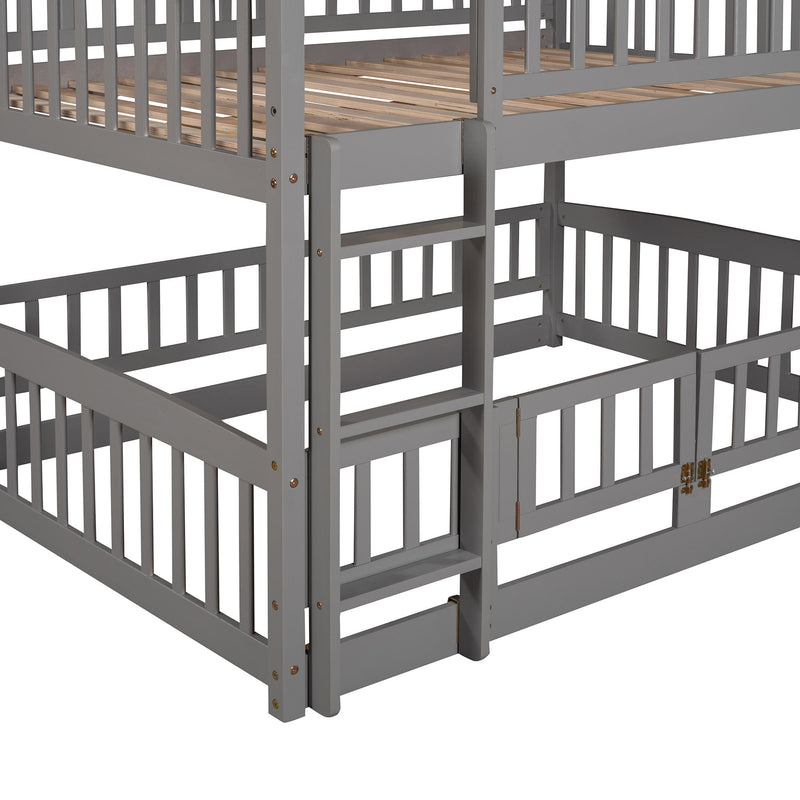 Low Bunk Bed With Slide, Fence And Ladder - R&R Furniture Gallery (Fountain Valley, CA)