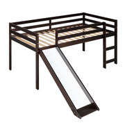 DreamHaus loft bed with slide, featuring a multifunctional design, sturdy frame, and a playful slide for kids' bedroom fun.