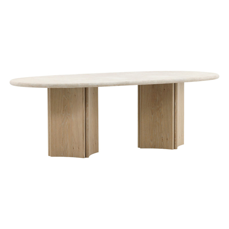 Oja - Dining Table 88" - Natural Wash And Cream