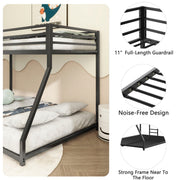 House & Home Furniture Adam bunk bed with twin over twin beds, featuring sturdy wooden frames and safety guardrails.