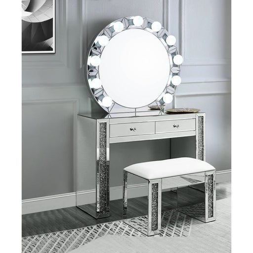 Noralie - 29" Accent Mirror - Mirrored & Faux Diamonds - R&R Furniture Gallery (Fountain Valley, CA)