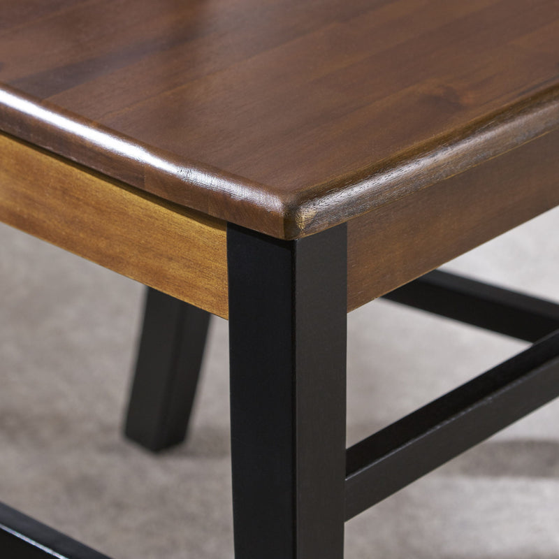Set of two Noble House Plethora dining chairs with X-shaped back and wooden legs, modern and stylish for dining room decor.