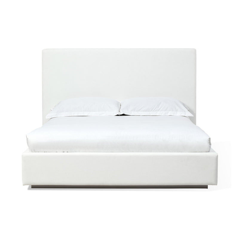 One California King-size Upholstered Platform Bed in Pearl (2026) - R&R Furniture Gallery (Fountain Valley, CA)