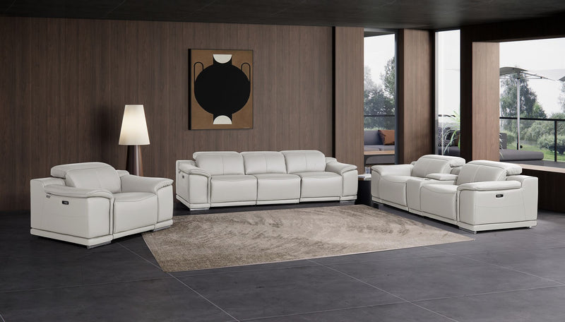 9762 - 7-Piece Modular Power Reclining Sofa, Loveseat And Chair Set With 6 Power Recliners In - R&R Furniture Gallery (Fountain Valley, CA)