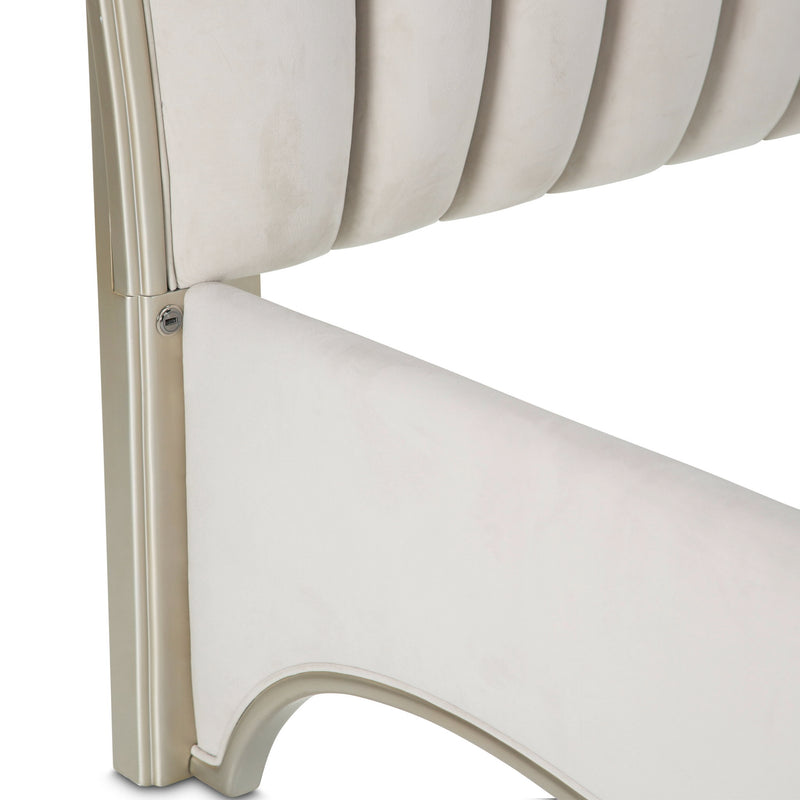 London Place - Velvet Panel Bed - R&R Furniture Gallery (Fountain Valley, CA)