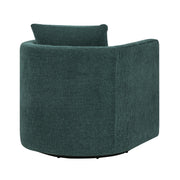 Sutton - Swivel Barrel Chair - Peacock - R&R Furniture Gallery (Fountain Valley, CA)