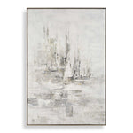 Hours In Silence - Abstract Art - Black / Brown / Gray / White / Woodtone