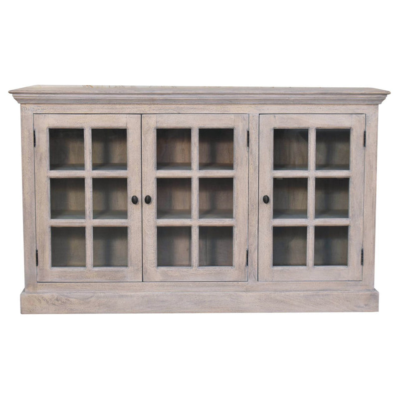 Triple Glazed Cabinet - Gray - R&R Furniture Gallery (Fountain Valley, CA)