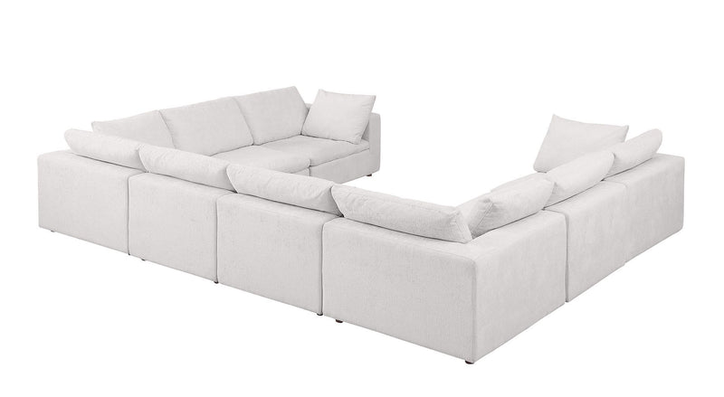 1100 - 8-Piece U-Shaped Sectional In Italian Fabric - Pearl