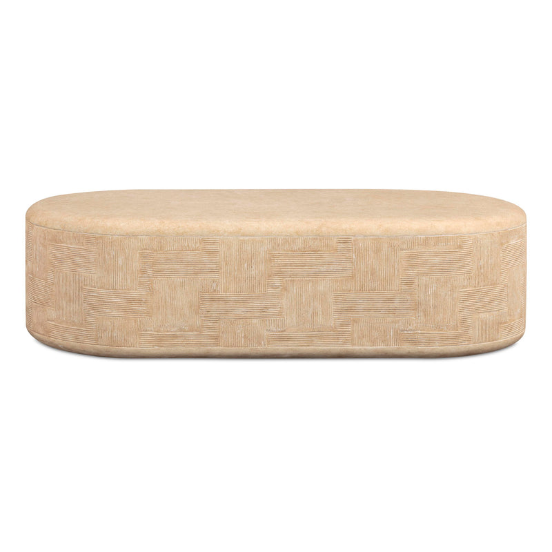 Surraya - Concrete Rounded Coffee Table - R&R Furniture Gallery (Fountain Valley, CA)