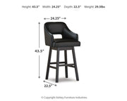 Tallenger - Upholstered Swivel Barstool (Set of 2) - R&R Furniture Gallery (Fountain Valley, CA)