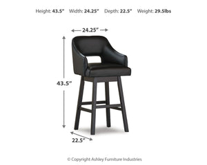Tallenger - Upholstered Swivel Barstool (Set of 2) - R&R Furniture Gallery (Fountain Valley, CA)