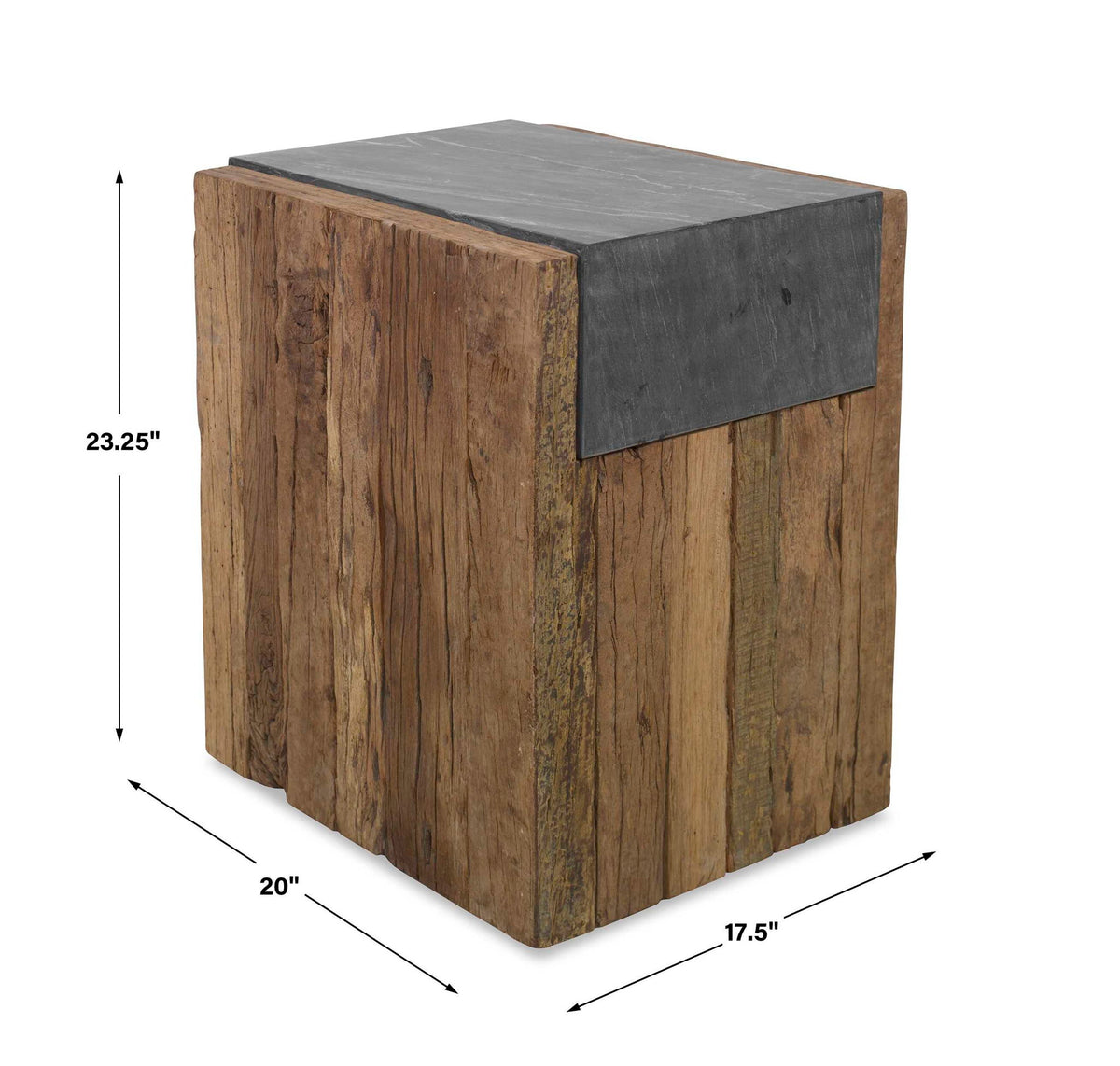 Jonah - Side Table - Black / Brown