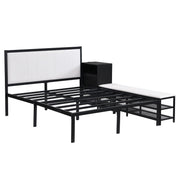 Platform Bed With 2 Tier Storage Shelves, Storage Cabinet - R&R Furniture Gallery (Fountain Valley, CA)