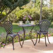 Bono Metal Bistro Set - Black - R&R Furniture Gallery (Fountain Valley, CA)