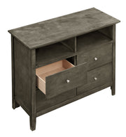 Glory Furniture Hammond media chest with storage, featuring a charming wooden design and multiple compartments for media organization.